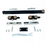 Garniture pour rail invisible xperta porte coulissante bois max 100 kg - autofix - 2 amortisseurs argenta ...