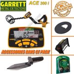 Garrett - dtecteur de mtaux ace 300 i avec 3 accessoires inclus (casque audio, protge disque, protge ...