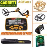 Garrett - dtecteur de mtaux ace 400 i avec 3 accessoires inclus (casque audio, protge disque, protge ...
