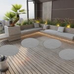 Gazon artificiel avec picots dia. 95 cm gris rond