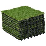 Gazon synth�tique artificiel set de 10 dalles carreaux 30 x 30 cm epaisseur confort 3, 5 cm a embo�ter ...