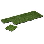 Gazon synth�tique artificiel set de 10 dalles carreaux 30 x 30 cm epaisseur confort 3 cm a embo�ter vert ...
