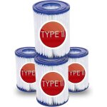 Gdrhvfd lot de 4 filtres de type 2 pour bestway 58094 - taille du filtre 2 - convient pour la piscine ...