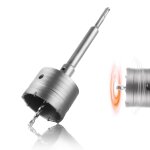 Gerg - scie  cloche bton 80mm trpan couronne carotteuse  sec scie cloche beton avec foret sds plus ...