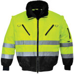 Giacca da pilota portwest 3 in 1 ad alta visibilit� giallo / nero s