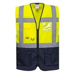 Gilet fluo secouriste haute visibilit� portwest executive warsaw jaune / noir l