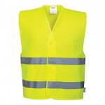 Gilet haute visibilit� double bandes c474 - l�ger et confortable - orange - 2xl / 3xl portwest