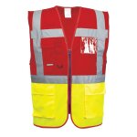 Gilet haute visibilit� portwest executive paris bicolore rouge xl