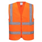 Gilet haute visibilit� zipp� portwest classe 2 orange s