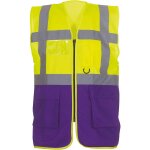 Gilet multifonction haute visibilit� yoko jaune / violet xl