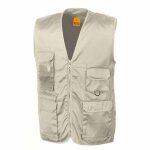 Gilet sans manches reporter multi - poches polycoton result camel l