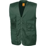 Gilet sans manches reporter multi - poches polycoton result vert s