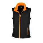 Gilet sans manches softshell femme result noir / orange m