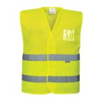 Gilet de s�curit� haute visibilit� semi - grillag� ventil� portwest jaune s - m