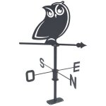 Girouette hibou 45x72. 5cm anthracite