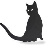 Girouette sorci�re m�tal - silhouette jardin avec galerie