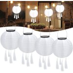 Gjfty - 4 pcs lampion solaire exterieur, 20 cm lanterne solaire lampions blanc chaud, suspension solaire ... Gjfty - 4 pcs lampion solaire exterieur, 20 cm lanterne solaire lampions blanc chaud, suspension solaire ...