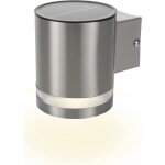 Gjfty - applique murale solaire 10. 030. 77 - 35 lm - avec diffuseur inox bross