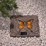 Gjfty - hellum 153019 pierre solaire led avec papillon pour l'extrieur, pierres solaires avec papillon ...