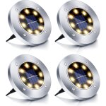 Gjfty - lampadaire solaire, 4pcs led solar garden light ip65 solar garden light rsistant  l'eau et ...