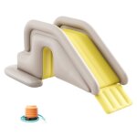 Glissière d'eau gonflable compacte, mur d'escalade, parc aquatique en plein air, amusant d'été pour les ... Glissière d'eau gonflable compacte, mur d'escalade, parc aquatique en plein air, amusant d'été pour les ...