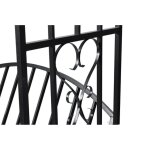 Gloriette de jardin noire avec banc