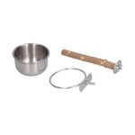 Gobelets d'alimentation pour oiseaux, en acier inoxydable, avec pince et supports pour perroquets de ... Gobelets d'alimentation pour oiseaux, en acier inoxydable, avec pince et supports pour perroquets de ...
