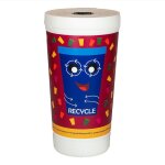 Gobelet geant ludique de collecte des gobelets en papier et plastique