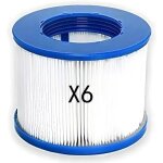 Gogoloving 6pcs cartouche filtre � vis pour spa gonflable ( pas de vis 60mm )
