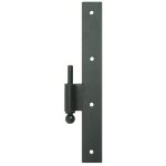 Gond gauche hauteur 400 mm pour paumelles à boule en acier phorétique noir à visser pour volets et portail ... Gond gauche hauteur 400 mm pour paumelles à boule en acier phorétique noir à visser pour volets et portail ...