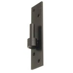 Gond sur platine rectangulaire torbel - longueur 190 mm - noir - diamtre 18 mm
