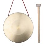 Gong de chapelle de 30 cm - instrument de percussion d'opera en laiton massif Gong de chapelle de 30 cm - instrument de percussion d'opera en laiton massif
