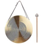 Gong de chapelle de 30 cm - instrument de percussion d'opera en laiton massif Gong de chapelle de 30 cm - instrument de percussion d'opera en laiton massif