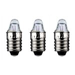 Goobay lot de 3 ampoules forme lentille 0, 5 w culot e10 2, 2 v (dc) 250 ma Goobay lot de 3 ampoules forme lentille 0, 5 w culot e10 2, 2 v (dc) 250 ma