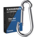 Gothicana by emp10pcs mousqueton acier inoxydable 7x70mm - mousqueton inox 316 de fixation pour charges ...