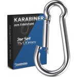 Gothicana by emp2pcs mousqueton acier inoxydable 11x120mm - mousqueton inox 316 de fixation pour charges ...