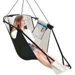 Gothicana by empsiges suspendus repose - pieds, cadre mtallique en forme de u chaise hamac, tissu oxford ...