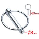 Goupille clips de securite diametre 8mm x longueur 45mm universel motoculteur remorque tondeuse moto ...