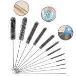 Goupillon, lot de 12 goupillons longs pour le nettoyage des bouteilles, goupillon pour tubes, goupillon ...
