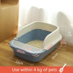 Grand bac a litire pour chat, entirement semi - ferm, anti - eclaboussures, toilette, dodorant, bassin ...