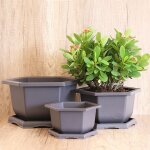 Grands pots de fleurs carr�s en plastique, pot d'int�rieur et d'ext�rieur, conteneur de jardin, patio, ...