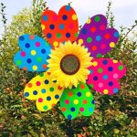 Grande éolienne tournesol pour cour et jardin, sculptures à vent extérieures, cadeaux d'anniversaire ... Grande éolienne tournesol pour cour et jardin, sculptures à vent extérieures, cadeaux d'anniversaire ...