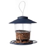 Grande mangeoire a oiseaux sauvage suspendue pour jardin, dcoration extrieure, forme ronde avec toit, ...