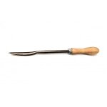 Grattoir � lame aff�table chrom�e polie - manche en bois verni - lame courbe sam outillage