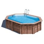 Gre 3665872077535 piscine hors sol oval bois