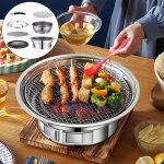 Grill a charbon de bois coréen, poêle sans fumée, antiadhésif pour la maison, le jardin extérieur, le ... Grill a charbon de bois coréen, poêle sans fumée, antiadhésif pour la maison, le jardin extérieur, le ...