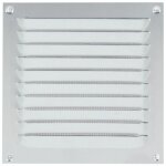 Grille d'a�ration estamp�e aluminium avec moustiquaire nylon - 150x150mm renson