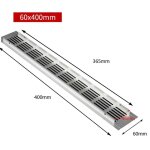 Grille d'aération rectangulaire pour armoire, plaque de couverture de ventilation, event de garde - robe, ... Grille d'aération rectangulaire pour armoire, plaque de couverture de ventilation, event de garde - robe, ...