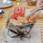 Grille de barbecue portable et amovible, rchaud de camping pour jardin, arrire - cour, voyage