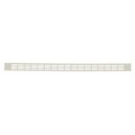Grille d'entr�e d'air acoustique plate argent - 475 x 30 mm - type 488 renson
